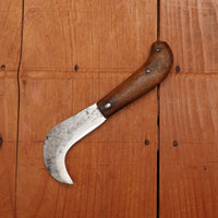 New Old Stock 3" Serpette Pruning Jack Carbon Steel & Wood Maniago Italy 1950s-70s