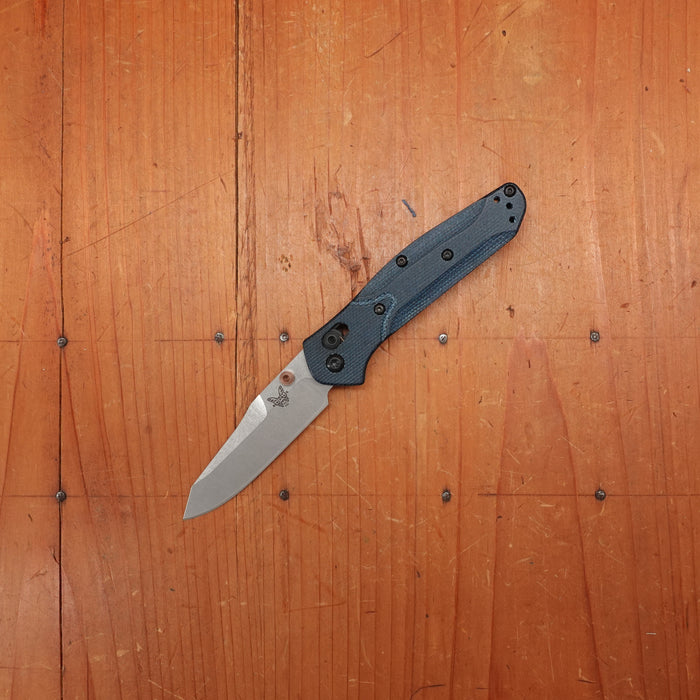 Benchmade 945-04 Mini Osborne Reverse Tanto M390 Axis Lock Denim Micarta