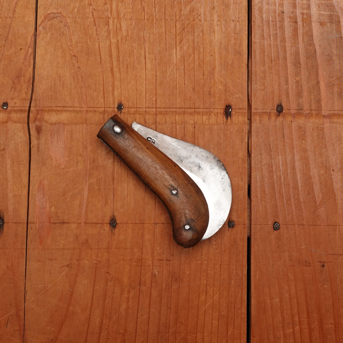 New Old Stock 3" Serpette Pruning Jack Carbon Steel & Wood Maniago Italy 1950s-70s