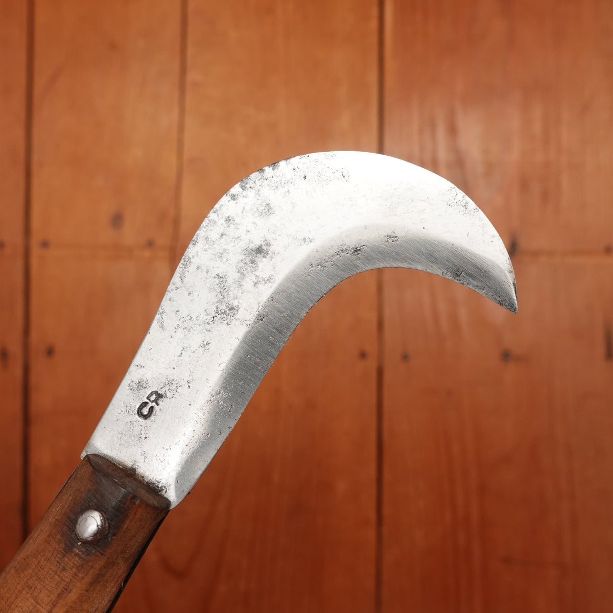 New Old Stock 3" Serpette Pruning Jack Carbon Steel & Wood Maniago Italy 1950s-70s