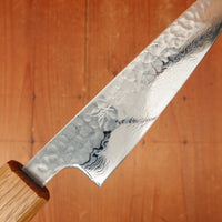 OUL Ginsan Tsukishiro Tsuchime Damascus 135mm Petty Burnt Oak