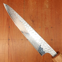 OUL Ginsan Tsukishiro Tsuchime Damascus 135mm Petty Burnt Oak