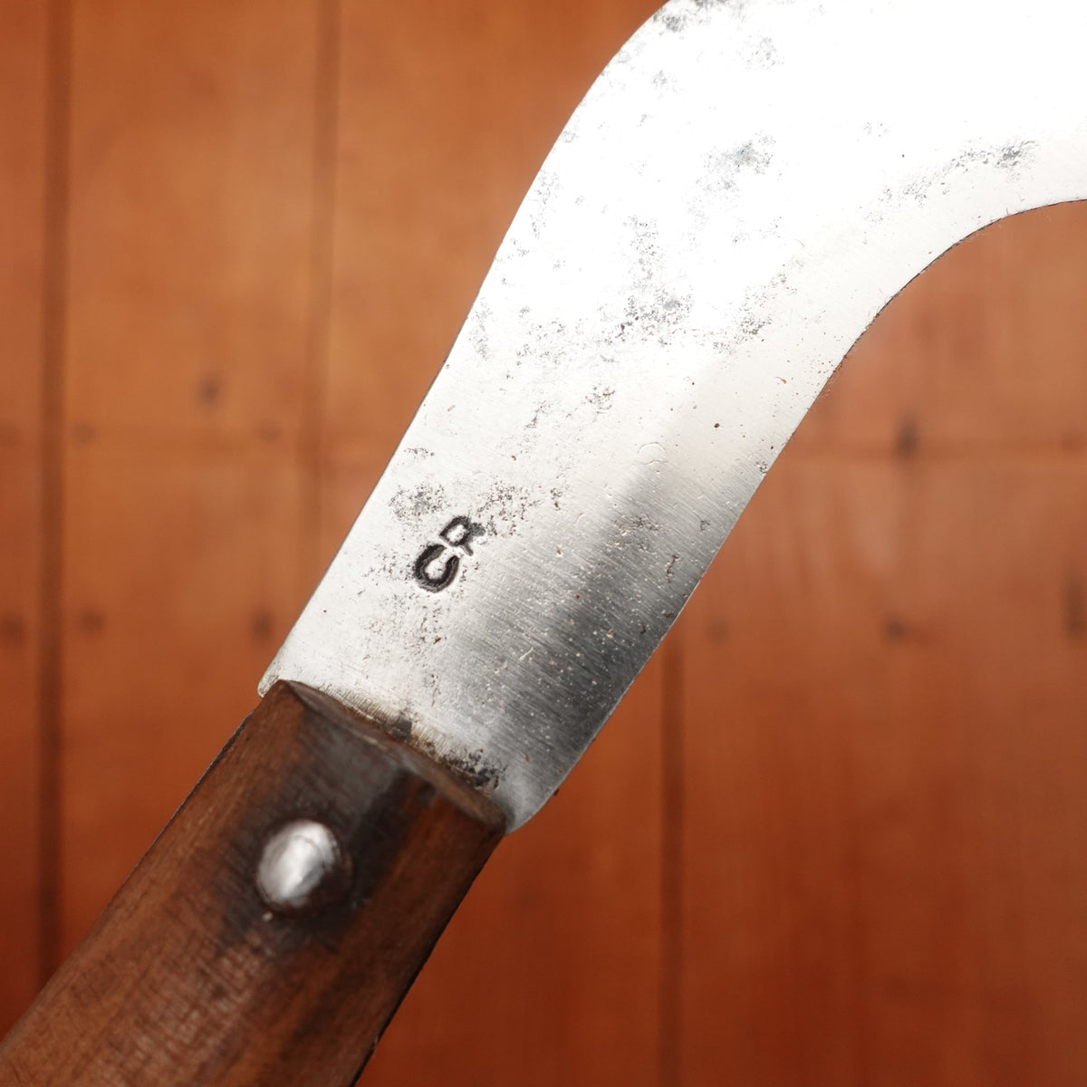 New Old Stock 3" Serpette Pruning Jack Carbon Steel & Wood Maniago Italy 1950s-70s