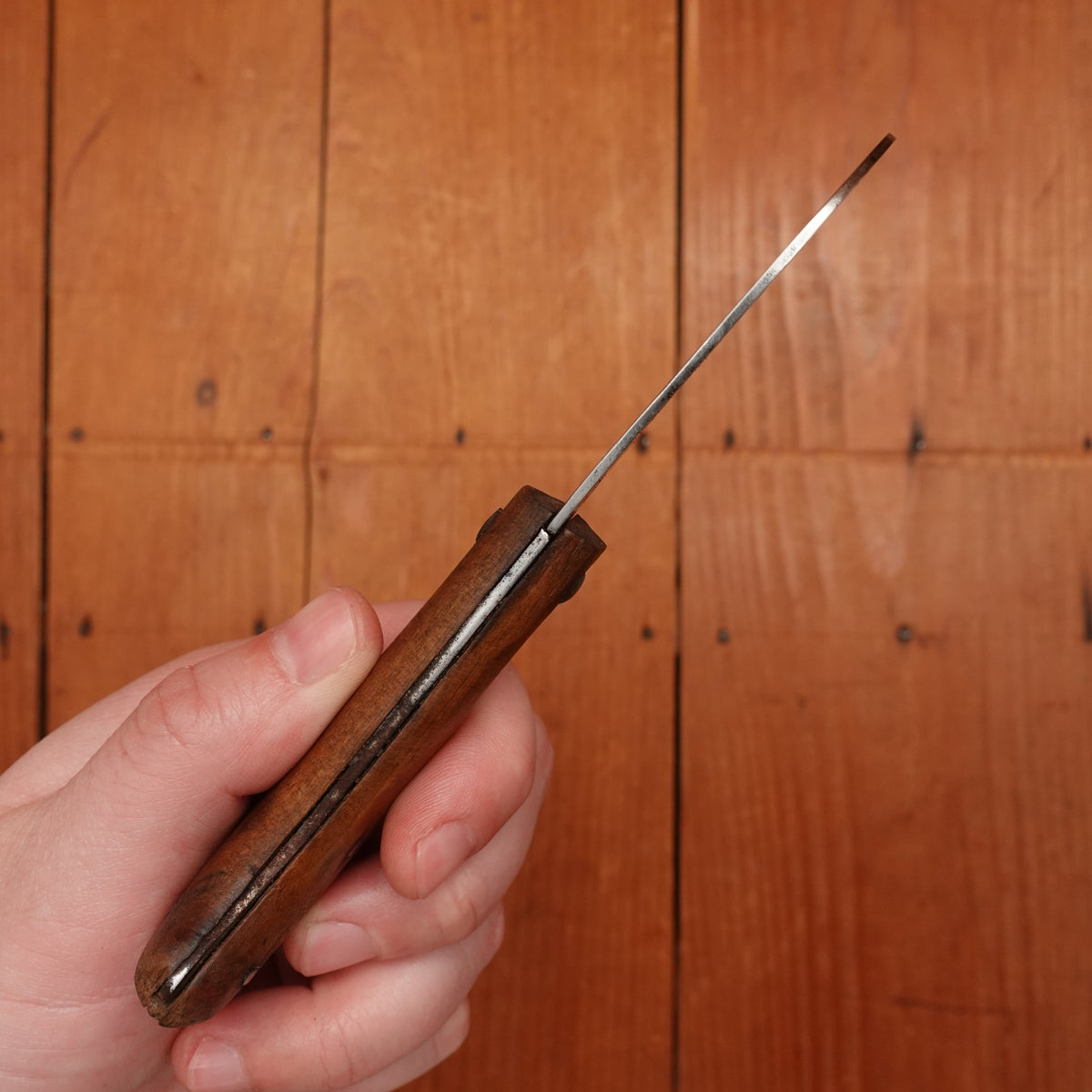 New Old Stock 3" Serpette Pruning Jack Carbon Steel & Wood Maniago Italy 1950s-70s