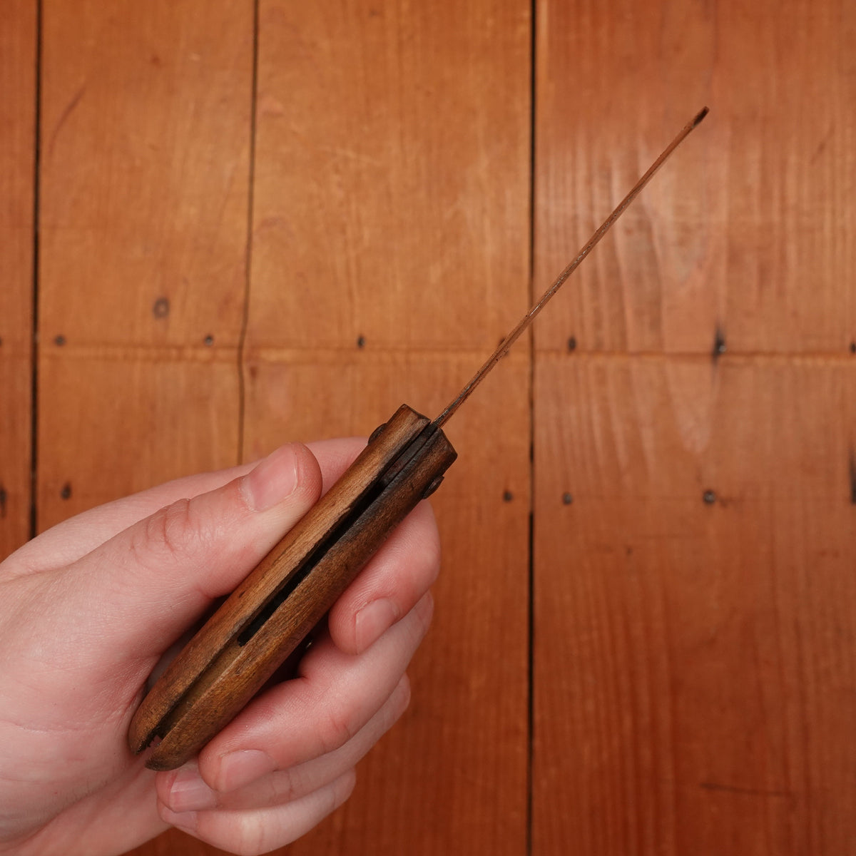 New Old Stock 3" Serpette Pruning Jack Carbon Steel & Wood Maniago Italy 1950s-70s