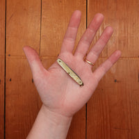 New Old Stock 2 1/8" Pen Knife Carbon Steel & Cracked Ice Maniago, Italy 1950-70s