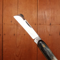 New Old Stock 4 1/8" Non- Bolstered Grafting Knife Carbon Steel & Horn Maniago, Italy 1950-70s