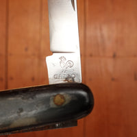 New Old Stock 4 1/8" Non- Bolstered Grafting Knife Carbon Steel & Horn Maniago, Italy 1950-70s