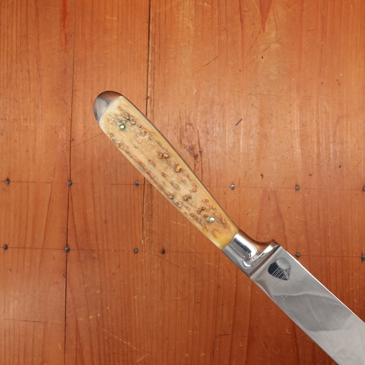 Hoffritz 8" Carving Knife Forged Stainless Stag Solingen 1950s-60s