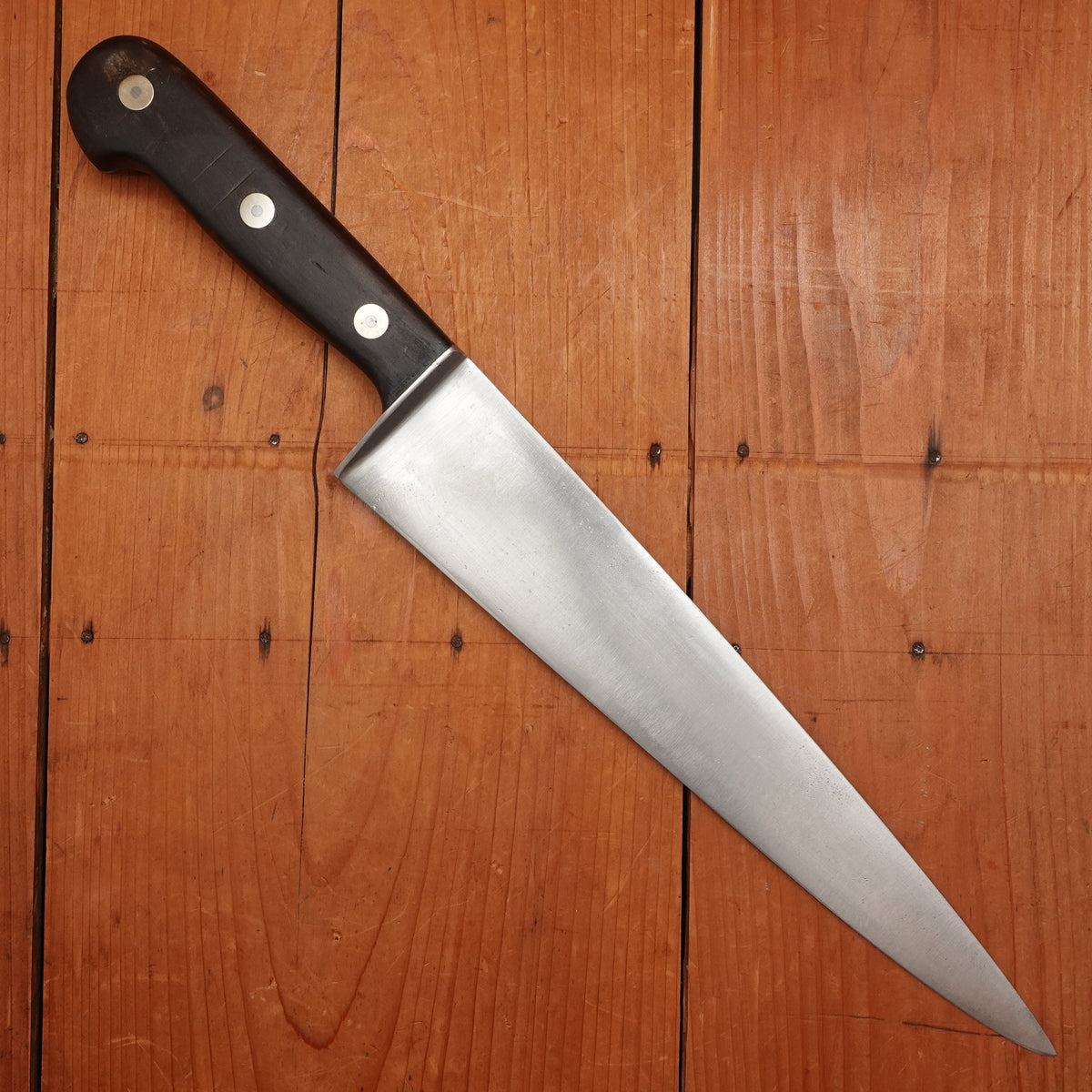 Ed Wusthof Dreizack 11" Chef Knife Carbon Steel Ebony Solingen 1920-50s