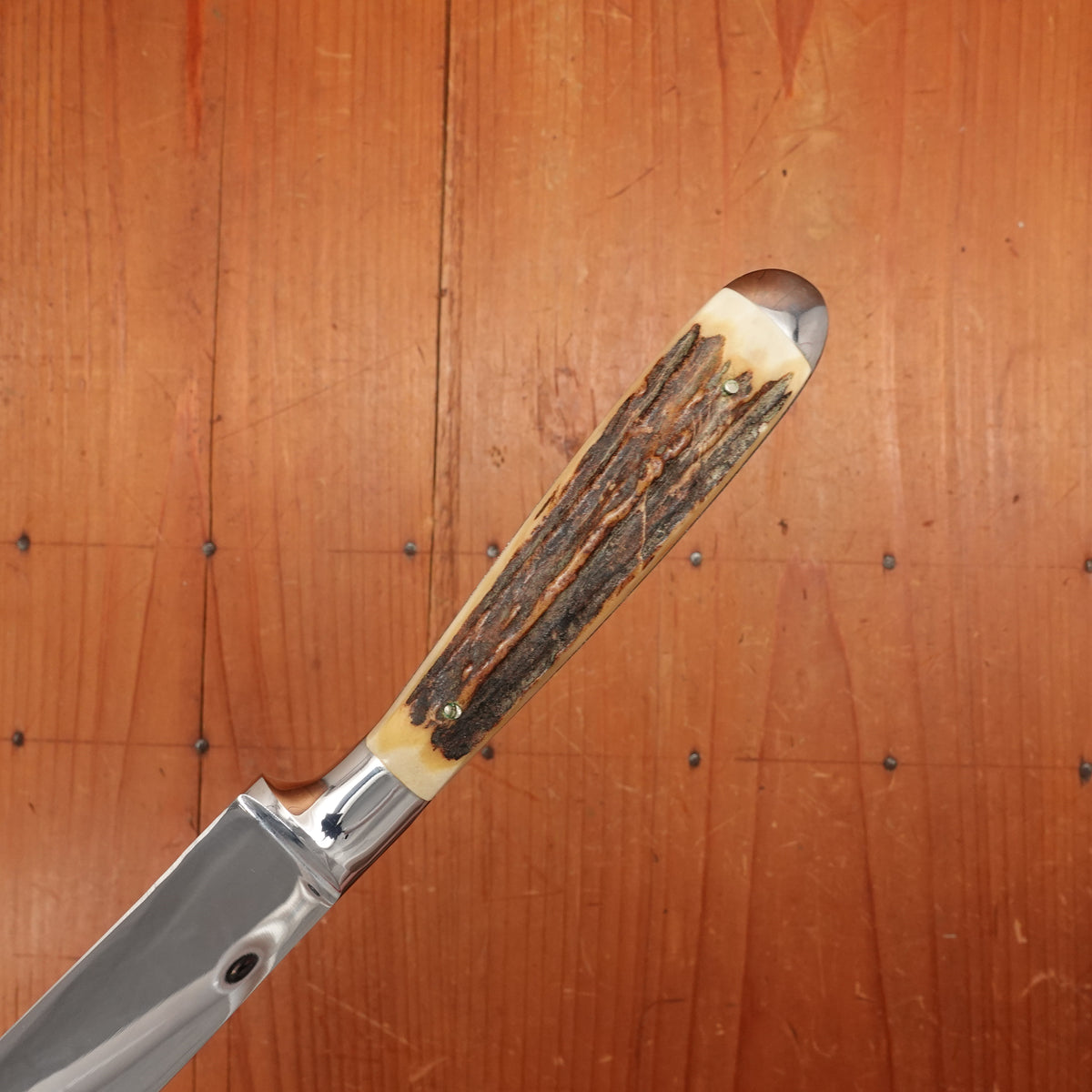 Hoffritz 8" Carving Knife Forged Stainless Stag Solingen 1950s-60s