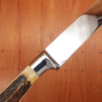 Hoffritz 8" Carving Knife Forged Stainless Stag Solingen 1950s-60s