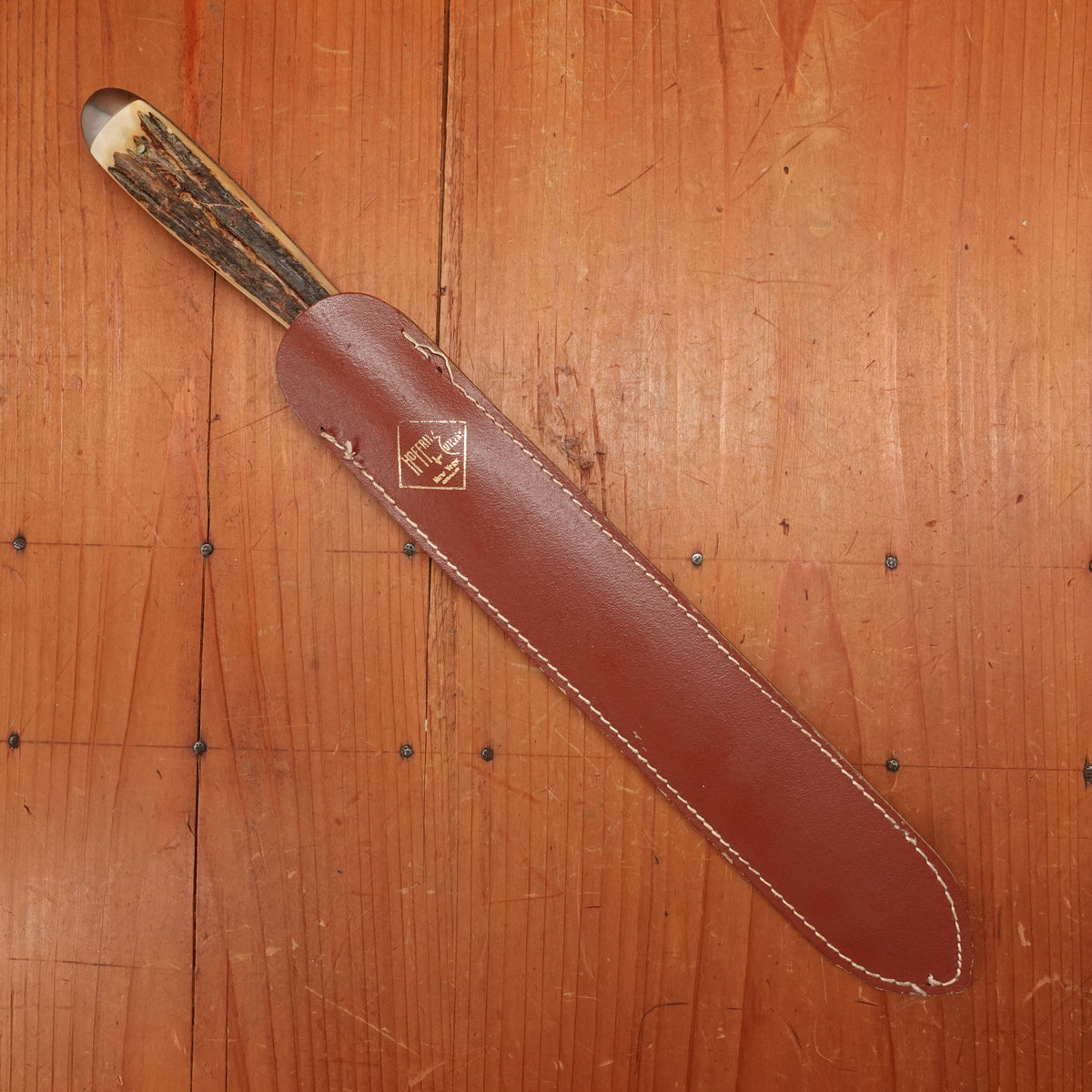 Hoffritz 8" Carving Knife Forged Stainless Stag Solingen 1950s-60s