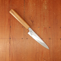 OUL 135mm Petty AUS10 Nickel Damascus Nawame Oak Handle