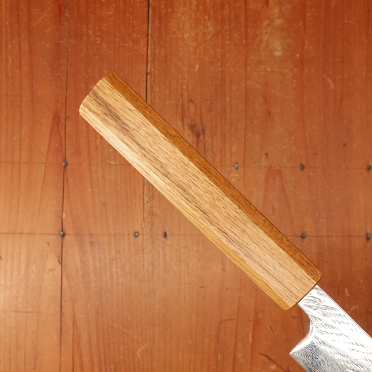 OUL 135mm Petty AUS10 Nickel Damascus Nawame Oak Handle