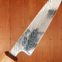 OUL 135mm Petty AUS10 Nickel Damascus Nawame Oak Handle