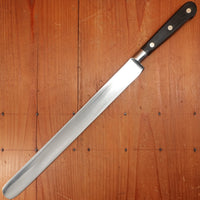 Unmarked 12" French Roast Slicer Forged Stainless & Walnut 1960-70s