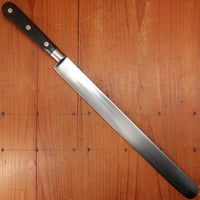Unmarked 12" French Roast Slicer Forged Stainless & Walnut 1960-70s