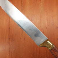 Rowoco set of 6 Steak Knives Stainless Brass Rosewood France 1960s 70s