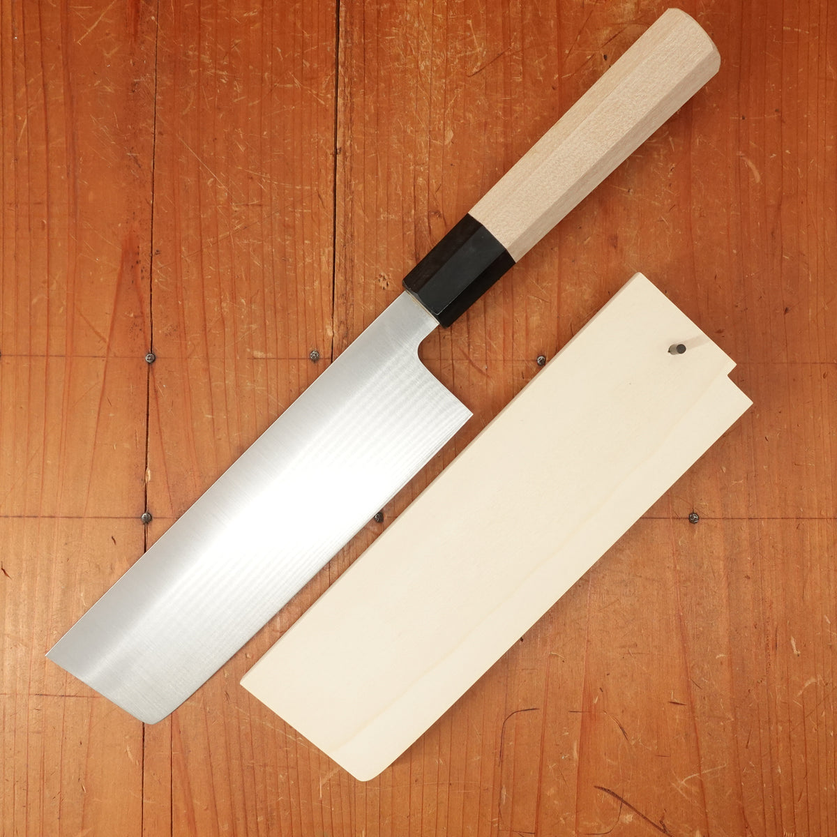 Ashi Hamono Ginga 180mm Nakiri Carbon Steel with Saya