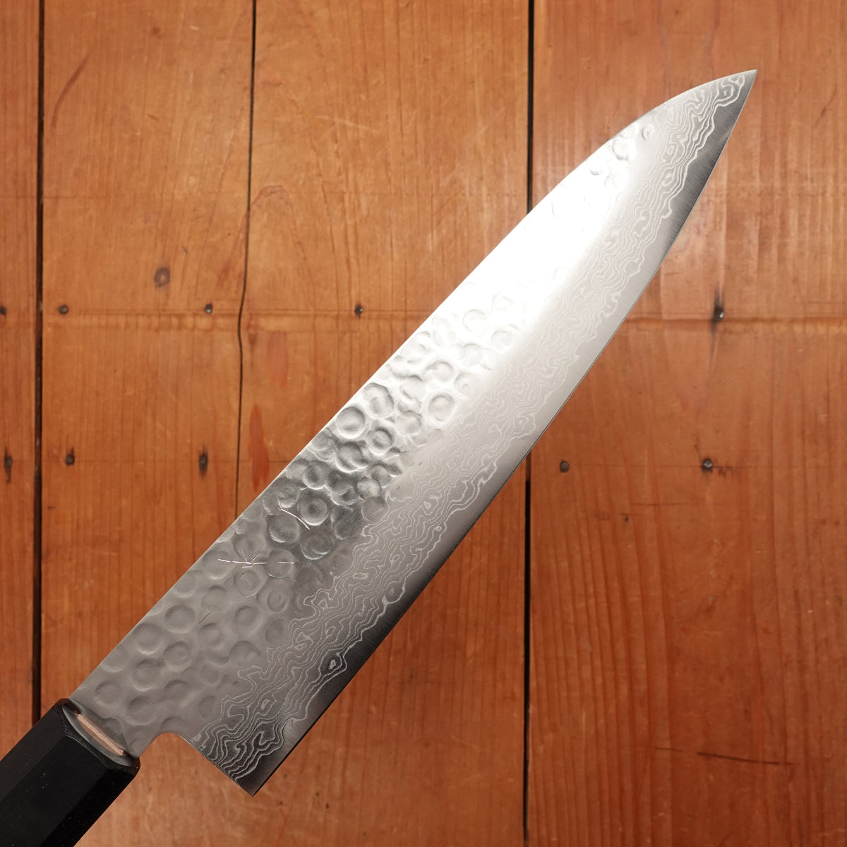 Hitohira HG 210mm Gyuto Stainless Tsuchime Damascus Walnut Handle