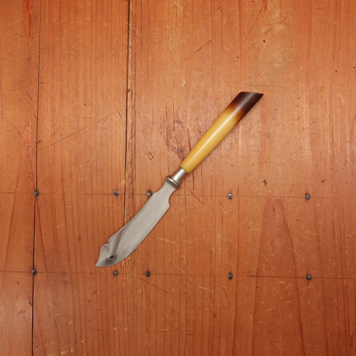 Unmarked 3.25" Butter / Cheese / Pate Knife Chromed Carbon Steel Germany 1950s?