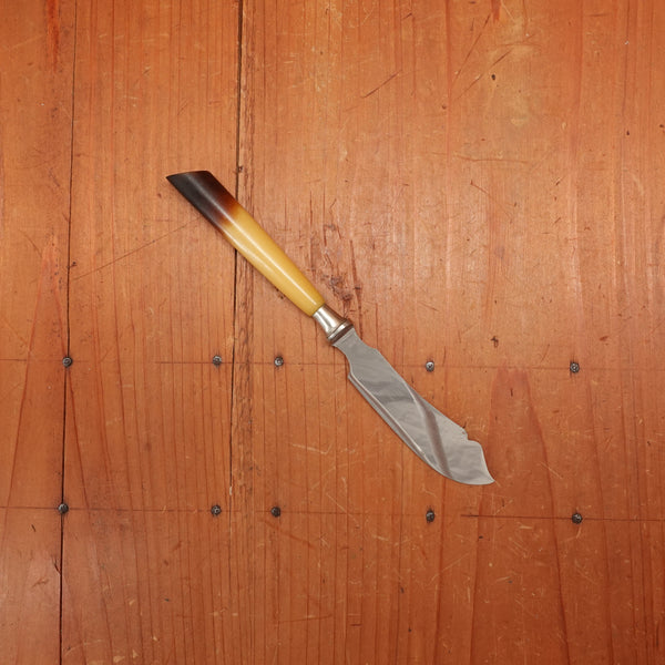 Unmarked 3.25" Butter / Cheese / Pate Knife Chromed Carbon Steel Germany 1950s?