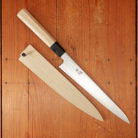 Ashi Hamono Ginga 240mm Sujihiki Carbon Steel with Saya