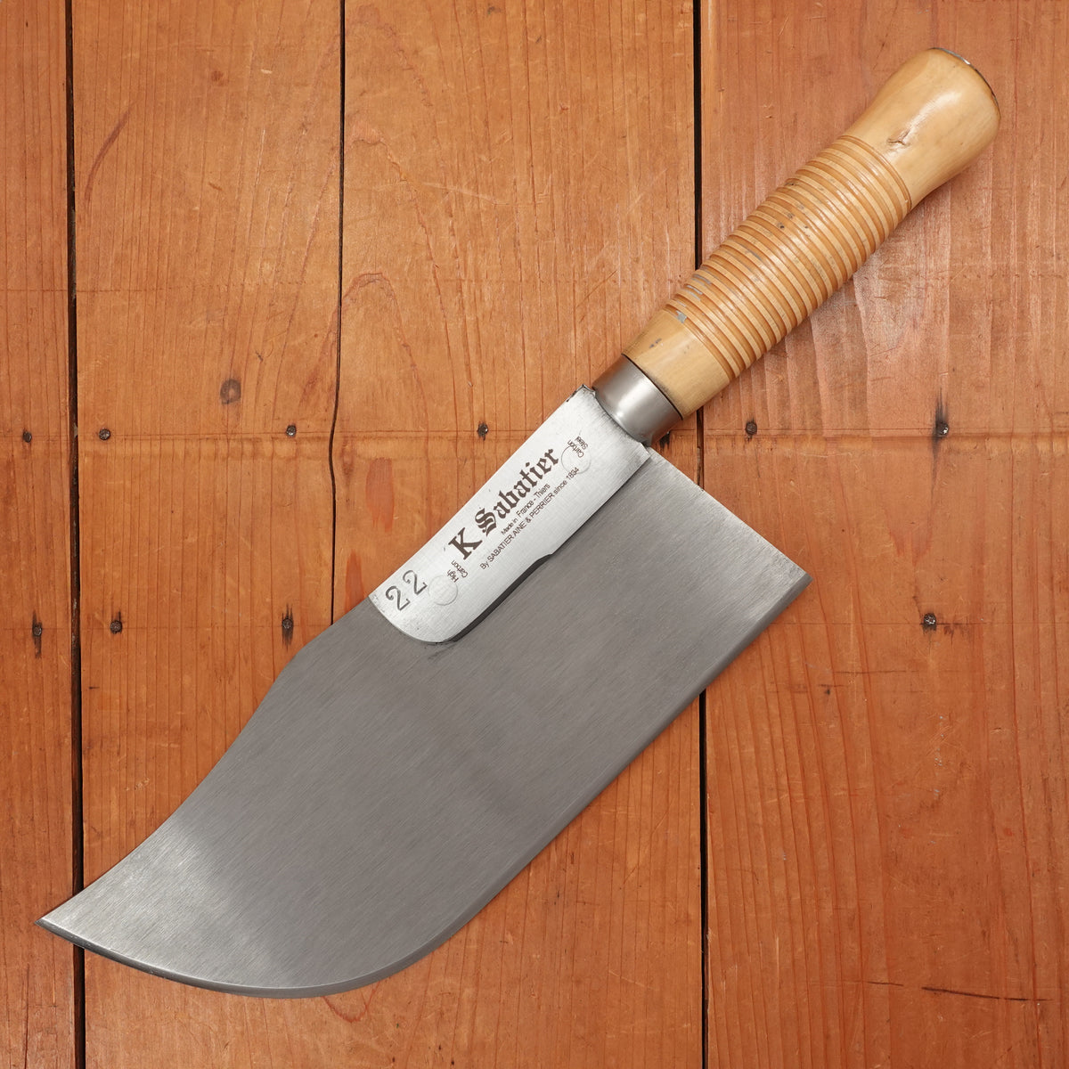 K Sabatier No 22 10" Butcher's Leaf Cleaver Carbon