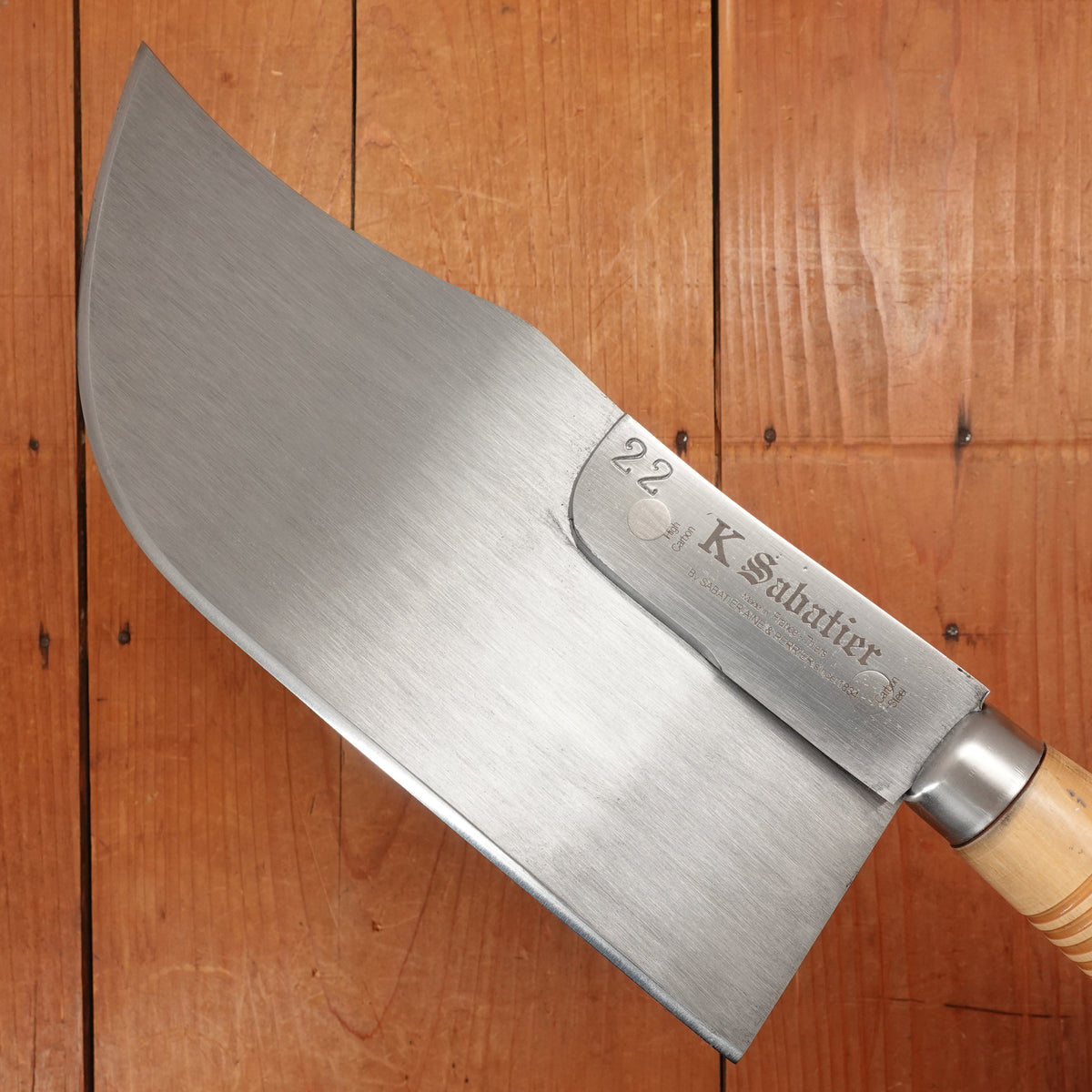 K Sabatier No 22 10" Butcher's Leaf Cleaver Carbon