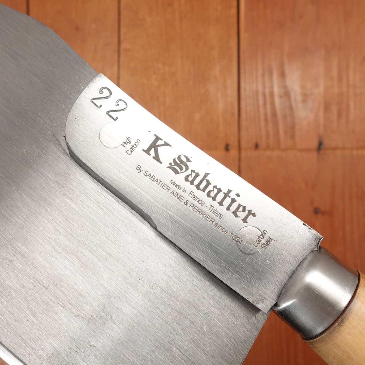 K Sabatier No 22 10" Butcher's Leaf Cleaver Carbon