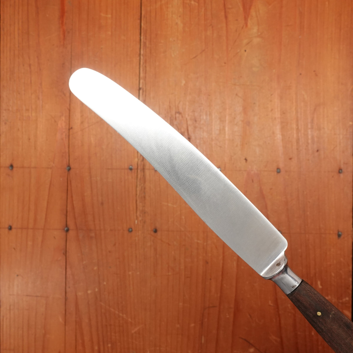 Firestone Trading Co 4pc Forged Table Knife & Fork Set Stainless & Walnut Solingen ~1950s