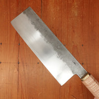 Rolin Knives 165mm Nakiri Apex Ultra Stabilized Curly Maple and Brass with Saya