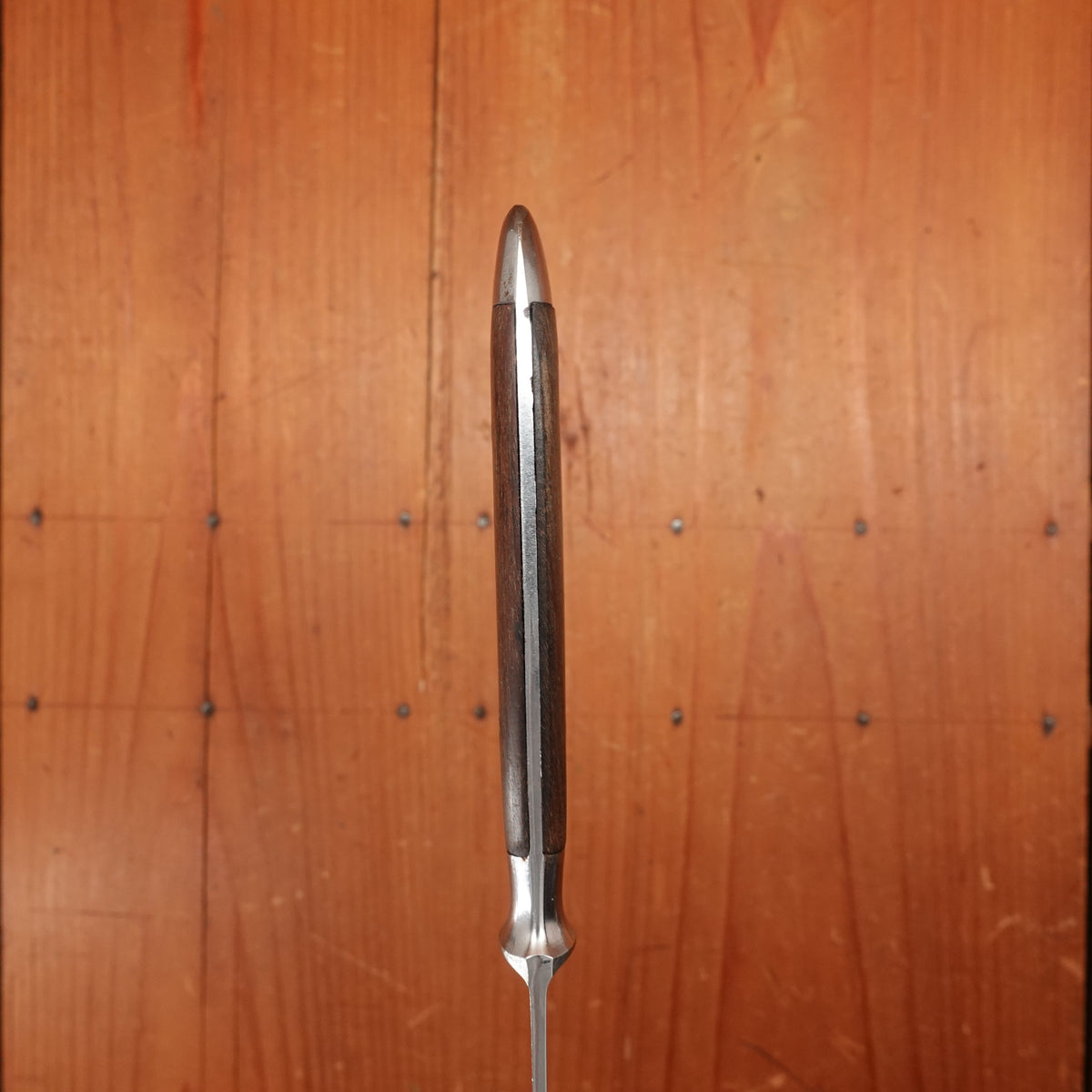 Firestone Trading Co 4pc Forged Table Knife & Fork Set Stainless & Walnut Solingen ~1950s