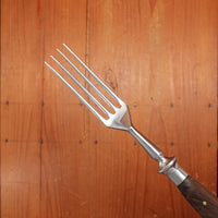Firestone Trading Co 4pc Forged Table Knife & Fork Set Stainless & Walnut Solingen ~1950s