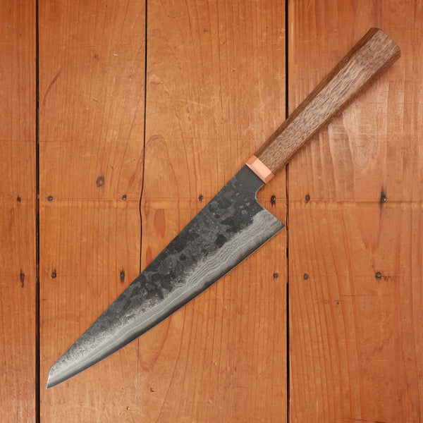 Blenheim Forge 220mm Gyuto Iron Clad Aogami 2 Walnut & Copper