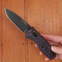 Benchmade Gold Class 585BK-251 Mini Barrage Drop Point CPM-S90V AXIS Assist Lock Purple Haze Handle