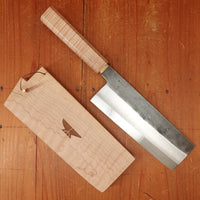 Rolin Knives 165mm Nakiri Apex Ultra Stabilized Curly Maple and Brass with Saya