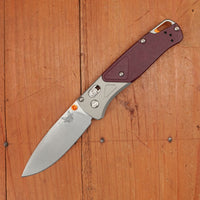 Benchmade 535-09 Bugout Drop Point CPM-S90V AXIS Lock Redstone Aluminum & Richlite Handle