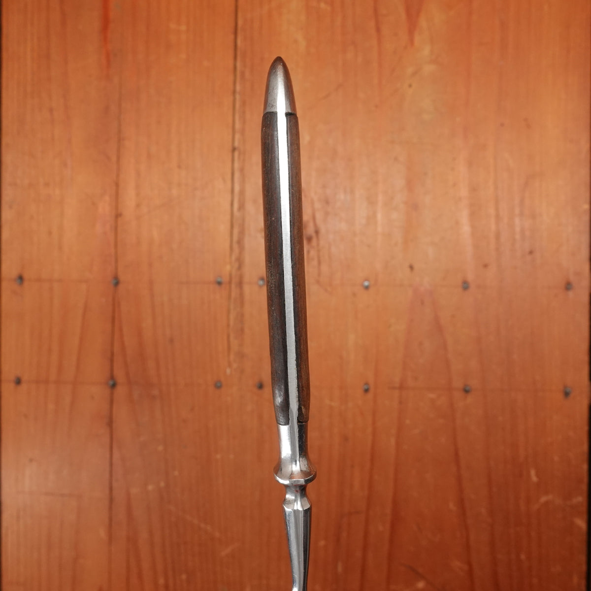 Firestone Trading Co 4pc Forged Table Knife & Fork Set Stainless & Walnut Solingen ~1950s