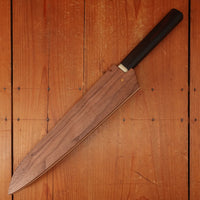 Rolin Knives 260mm Sujihiki 52100 Kurouchi Octagonal Rosewood and Micarta with Saya
