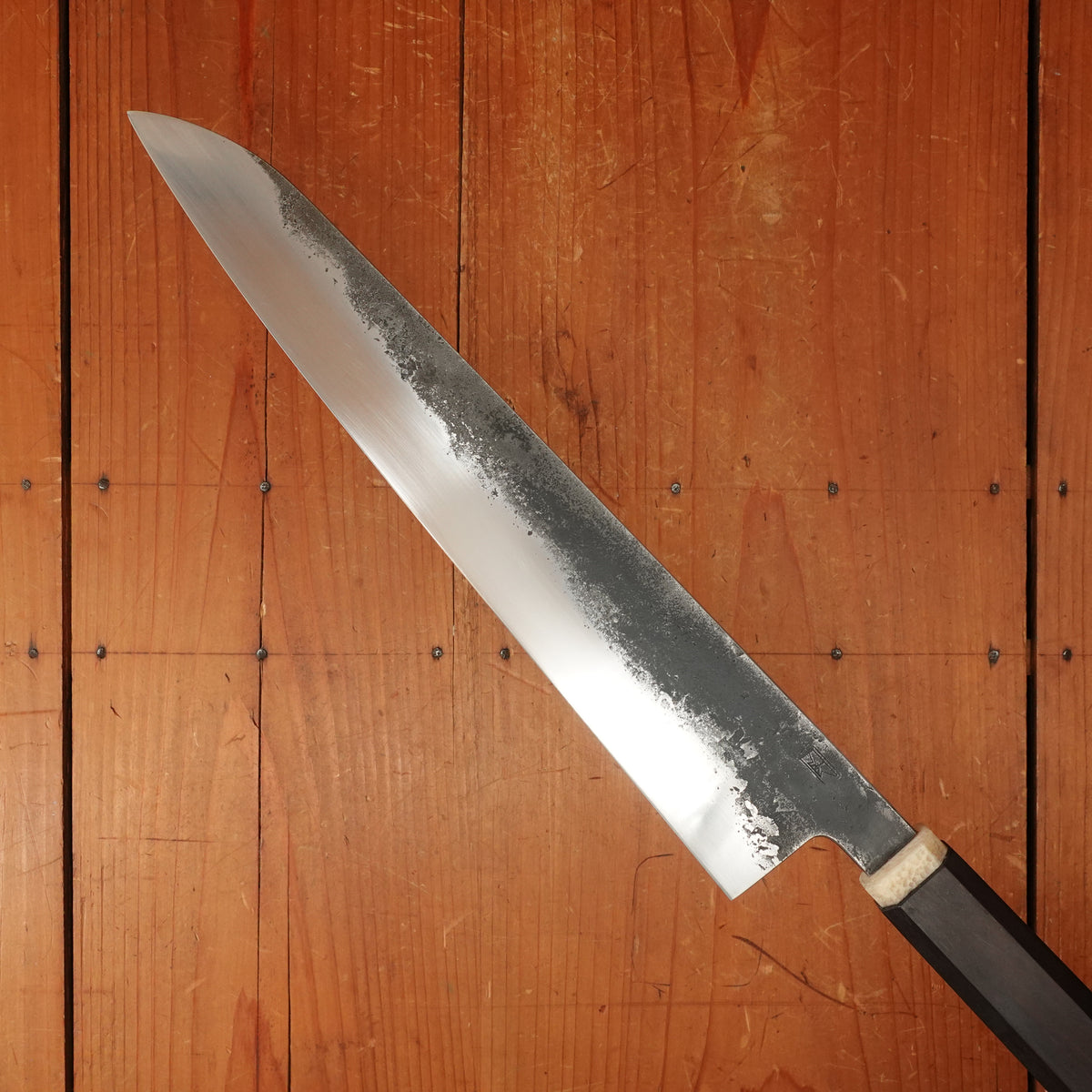 Rolin Knives 260mm Sujihiki 52100 Kurouchi Octagonal Rosewood and Micarta with Saya