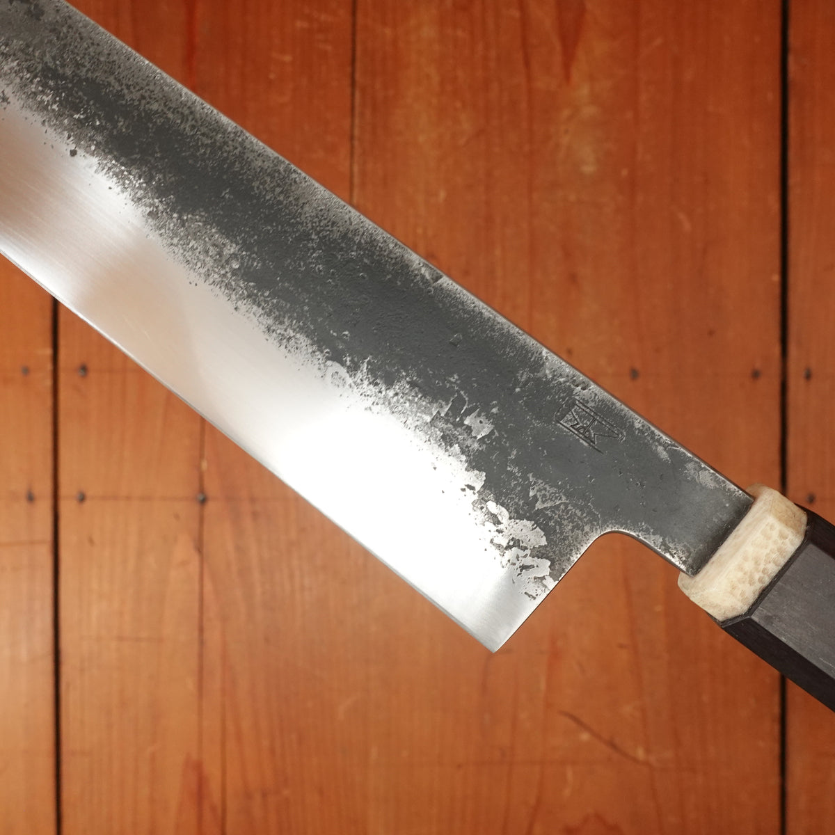 Rolin Knives 260mm Sujihiki 52100 Kurouchi Octagonal Rosewood and Micarta with Saya