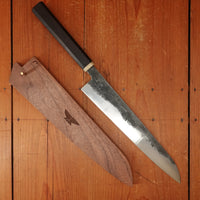 Rolin Knives 260mm Sujihiki 52100 Kurouchi Octagonal Rosewood and Micarta with Saya