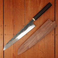 Rolin Knives 260mm Sujihiki 52100 Kurouchi Octagonal Rosewood and Micarta with Saya
