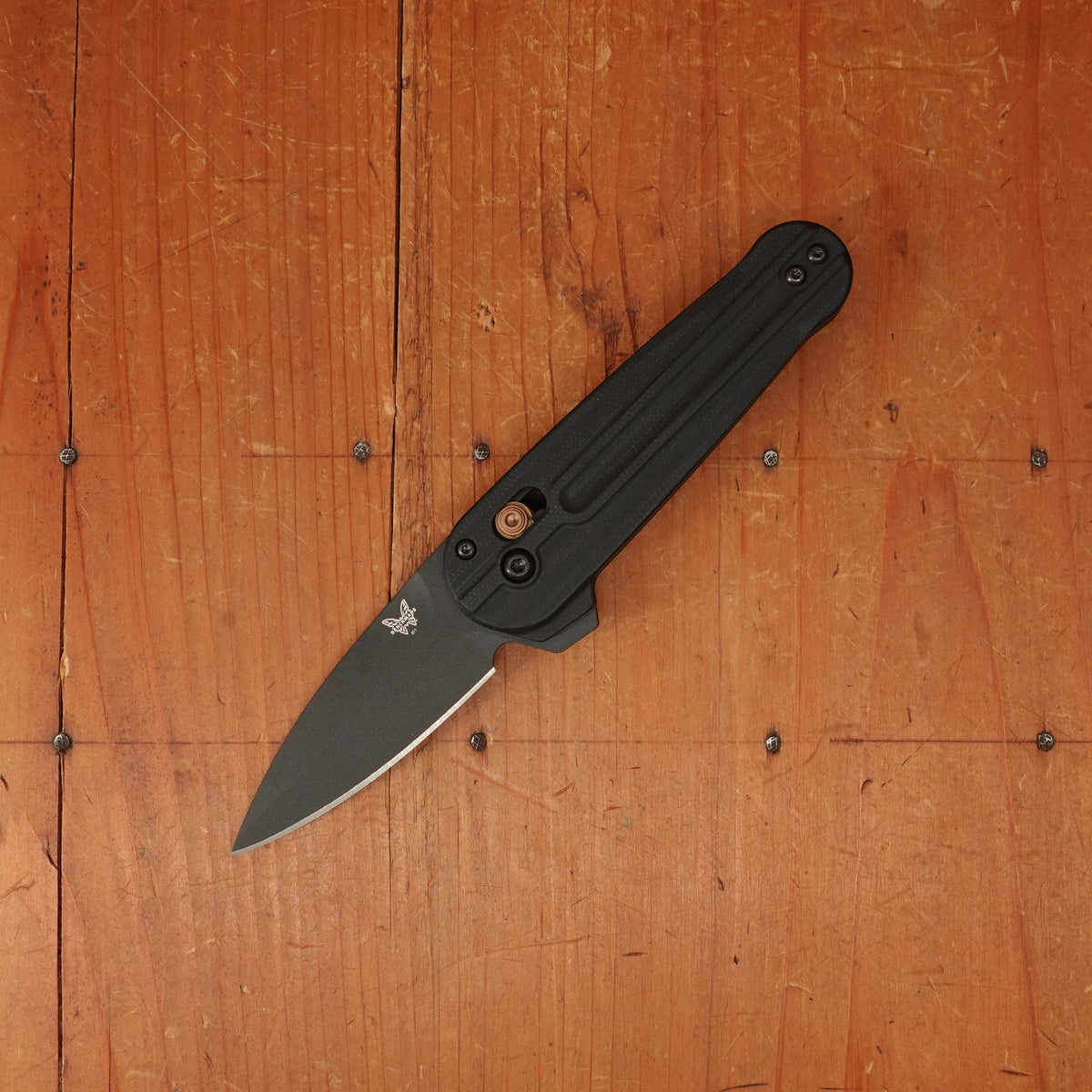 Benchmade 491BK-02 Lowden Spear Point Stainless Steel AXIS® Lock Black G10 Handle