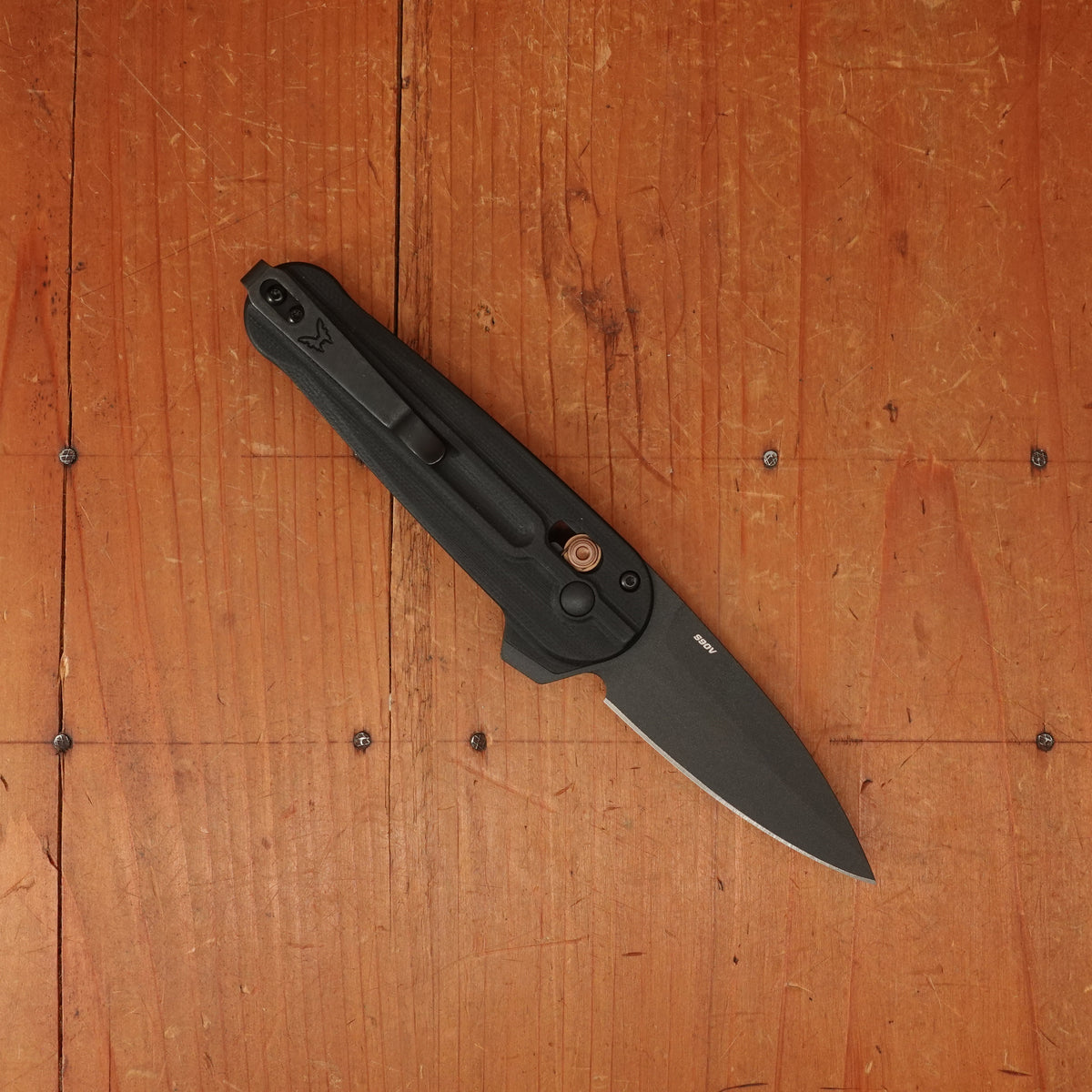 Benchmade 491BK-02 Lowden Spear Point Stainless Steel AXIS® Lock Black G10 Handle