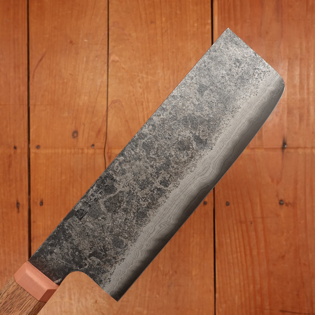 Blenheim Forge 150mm Nakiri Iron Clad Aogami 2 Walnut & Copper