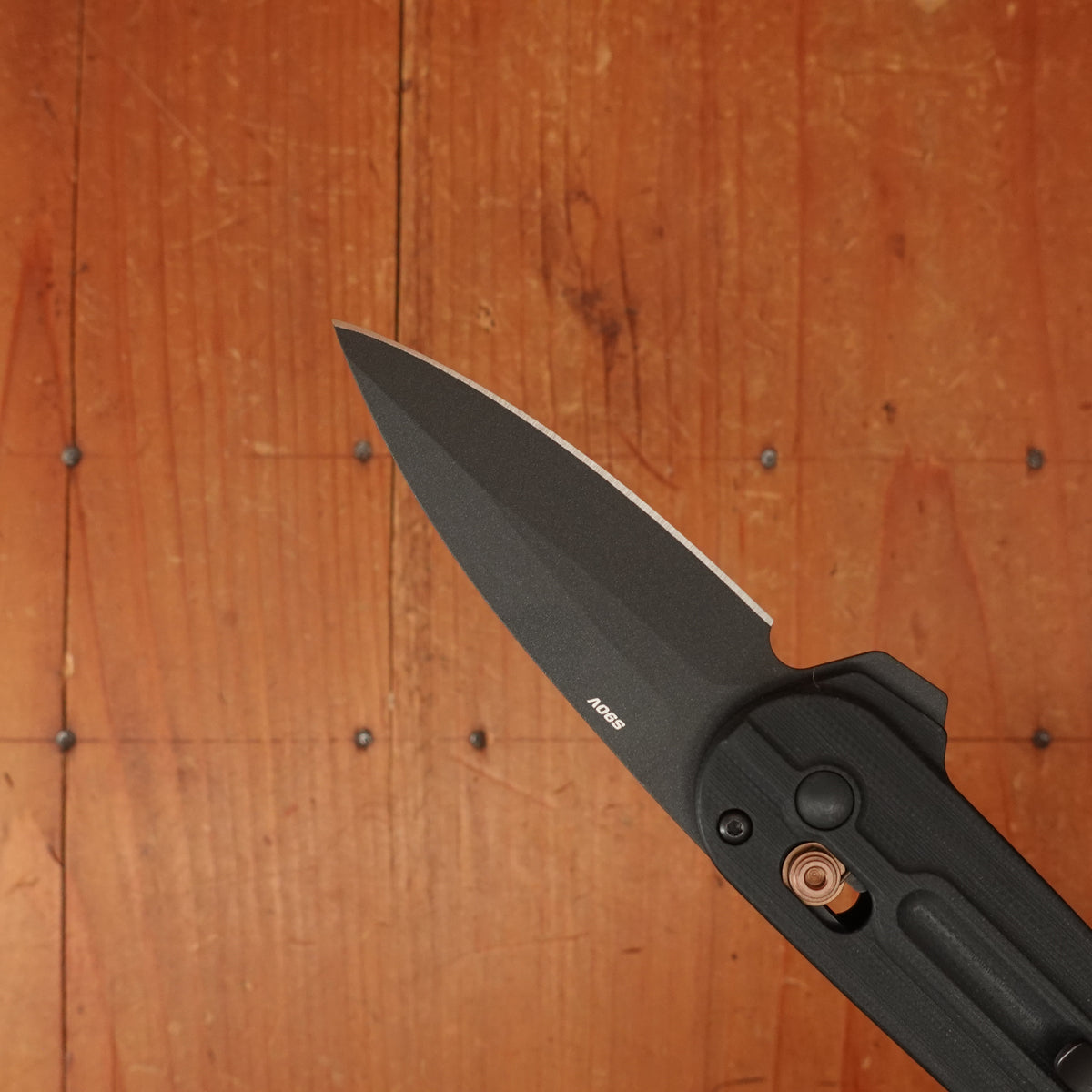 Benchmade 491BK-02 Lowden Spear Point Stainless Steel AXIS® Lock Black G10 Handle