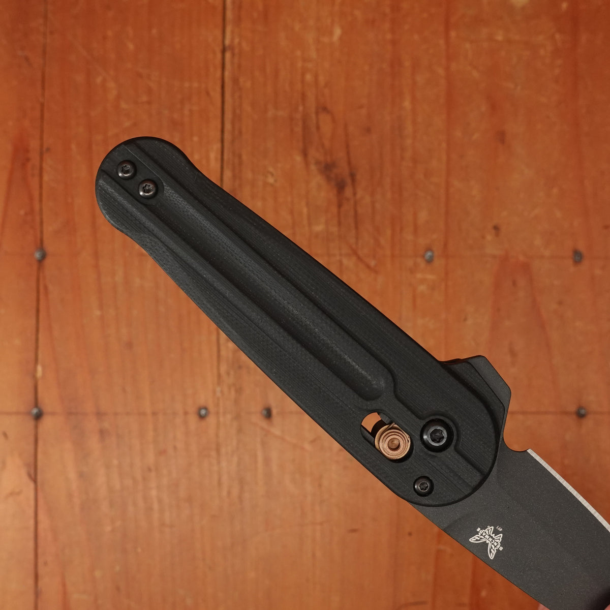 Benchmade 491BK-02 Lowden Spear Point Stainless Steel AXIS® Lock Black G10 Handle